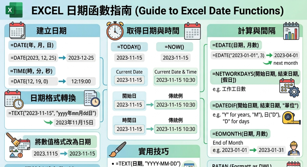 Excel日期函數