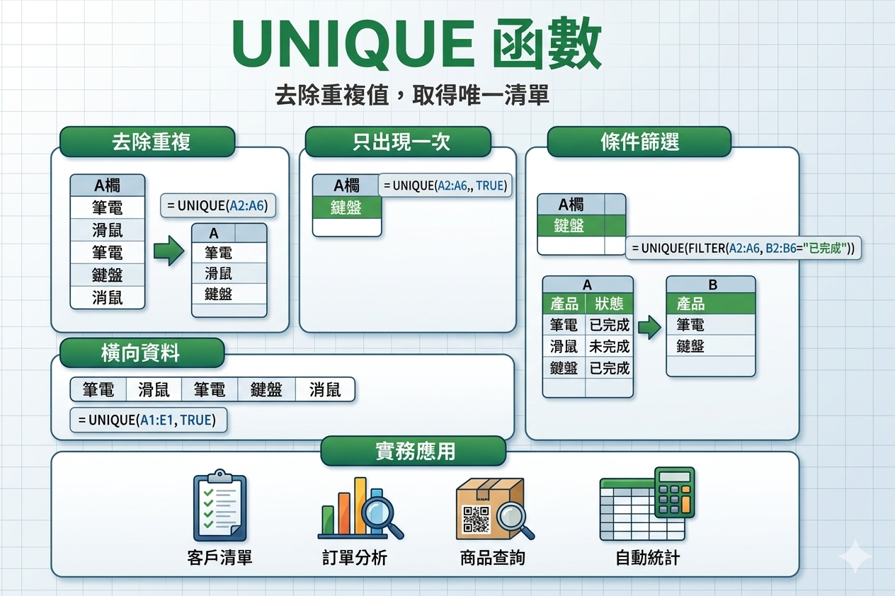 Unique函數應用 Unique函數應用